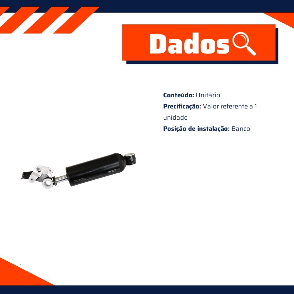 Amortecedor Mola a Gás do Banco - Amortex - 96322