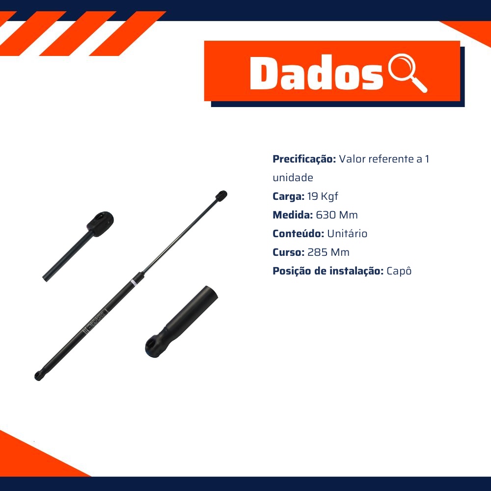 Amortecedor Mola a Gás do Capô - Amortex - 97063