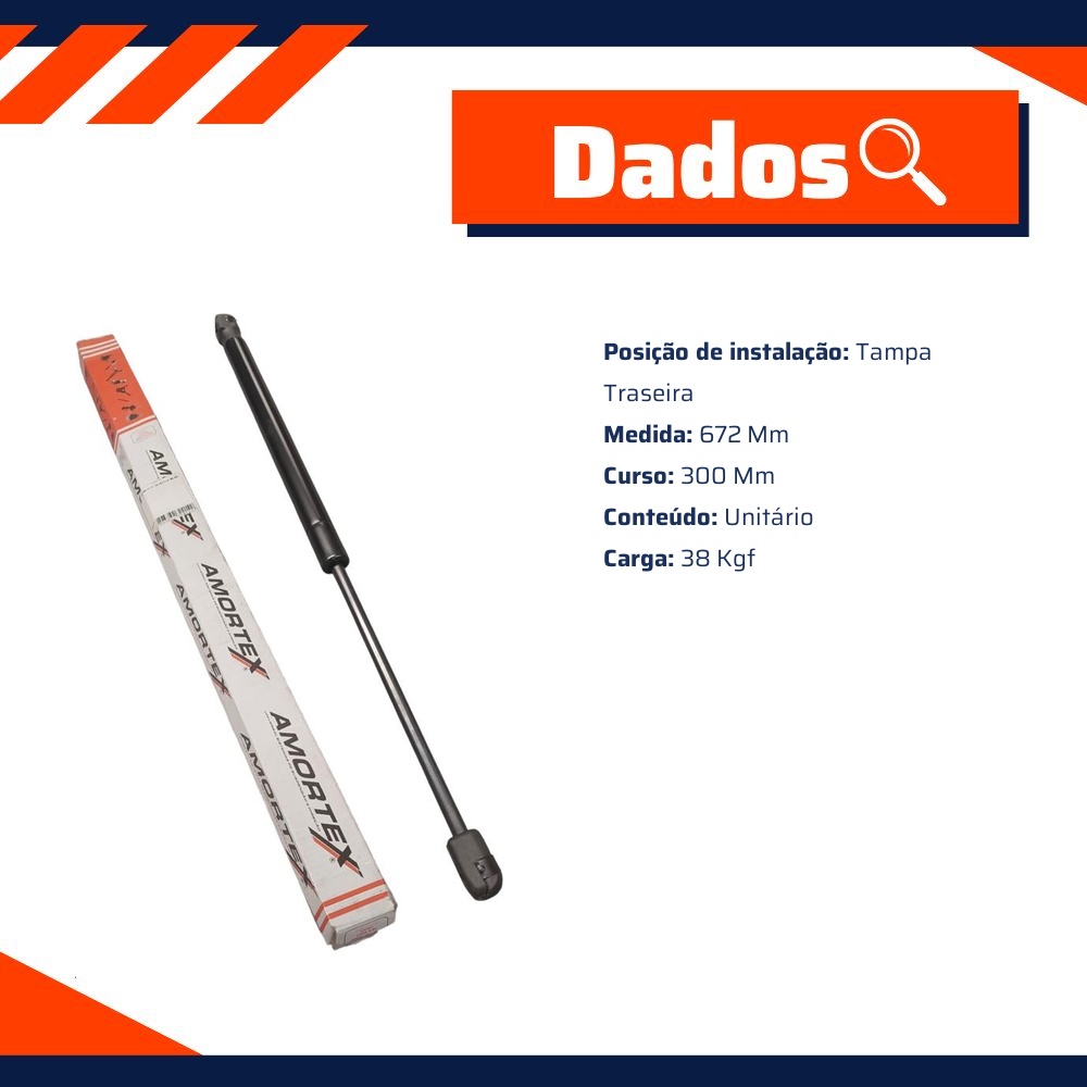 Amortecedor Mola a Gás da Tampa Traseira para Citroen Xsara Picasso - Amortex - 96359