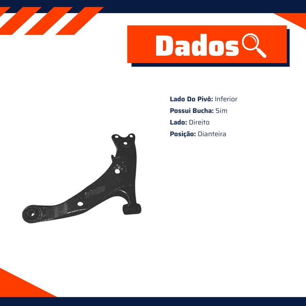 Bandeja da Suspensão para Toyota Corolla - Amortex - 56612