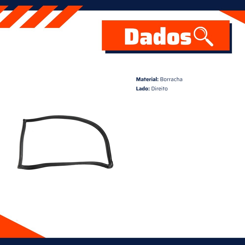 Borracha da Janela Lateral Fixa para Ford Belina - Uniflex - 38455
