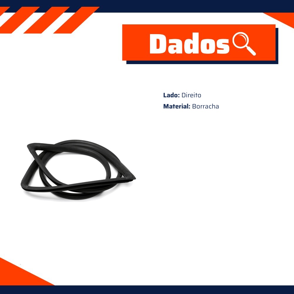 Borracha da Janela Lateral Fixa para Volkswagen Parati - Uniflex - 37371