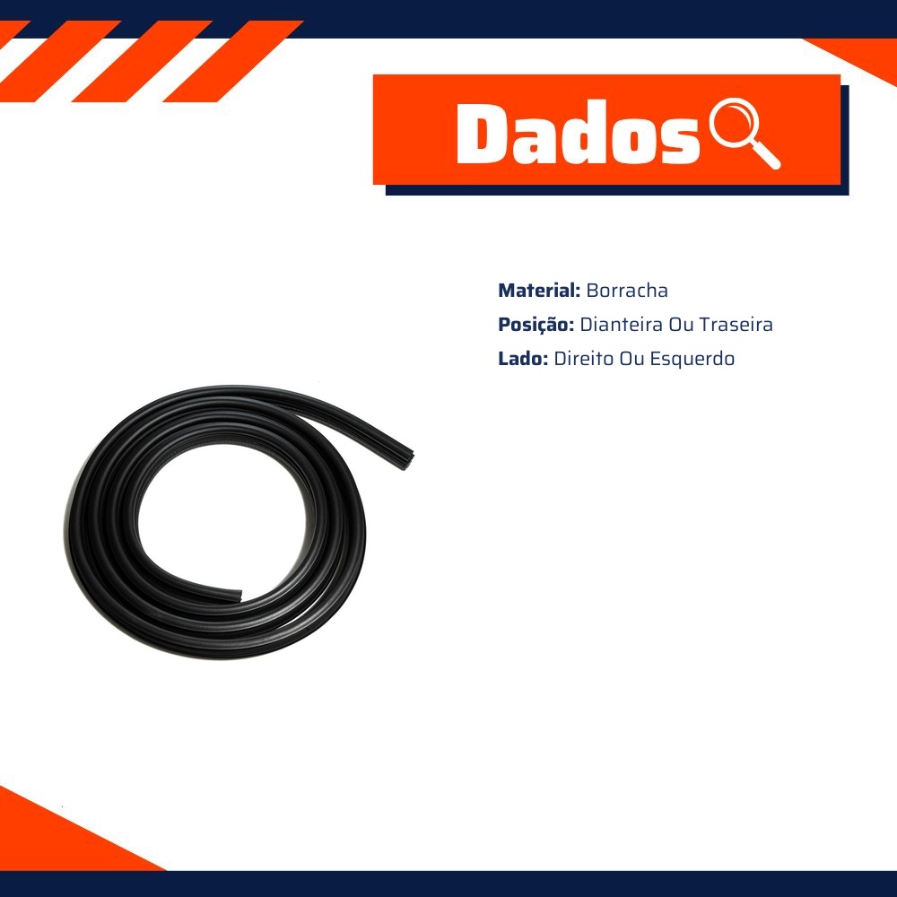 Borracha da Porta para Renault Kwid - Uniflex - 39760