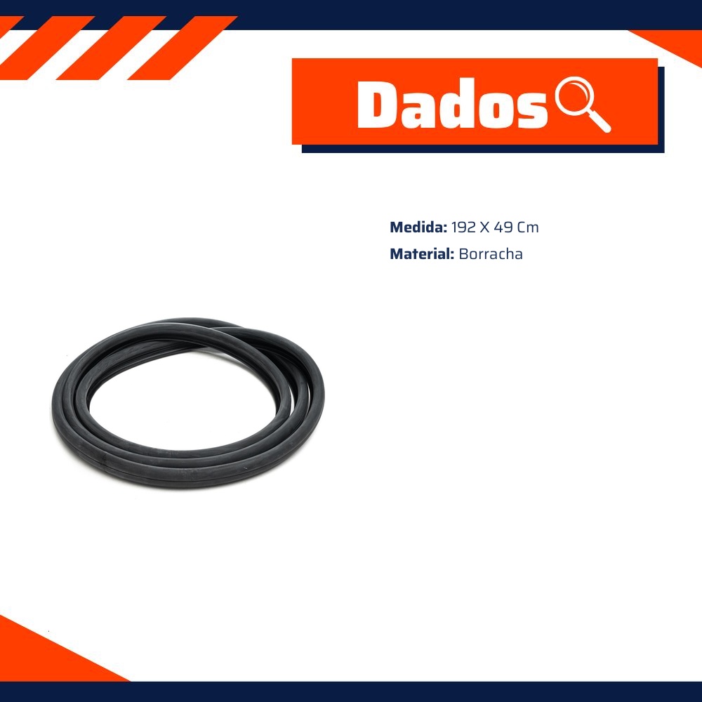 Borracha do Para-Brisa para Chevrolet D-40 e D-60 - Uniflex - 37754