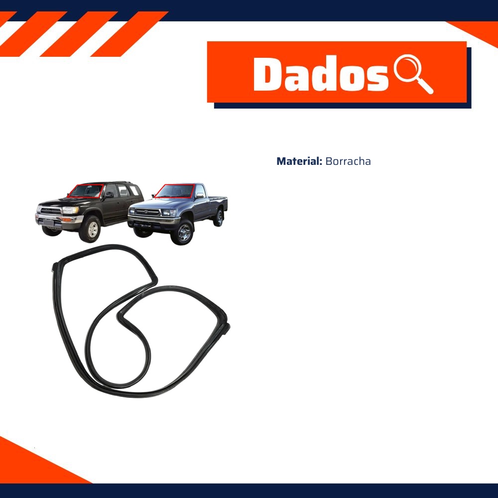 Borracha do Para-Brisa para Toyota Hilux - Uniflex - 39572