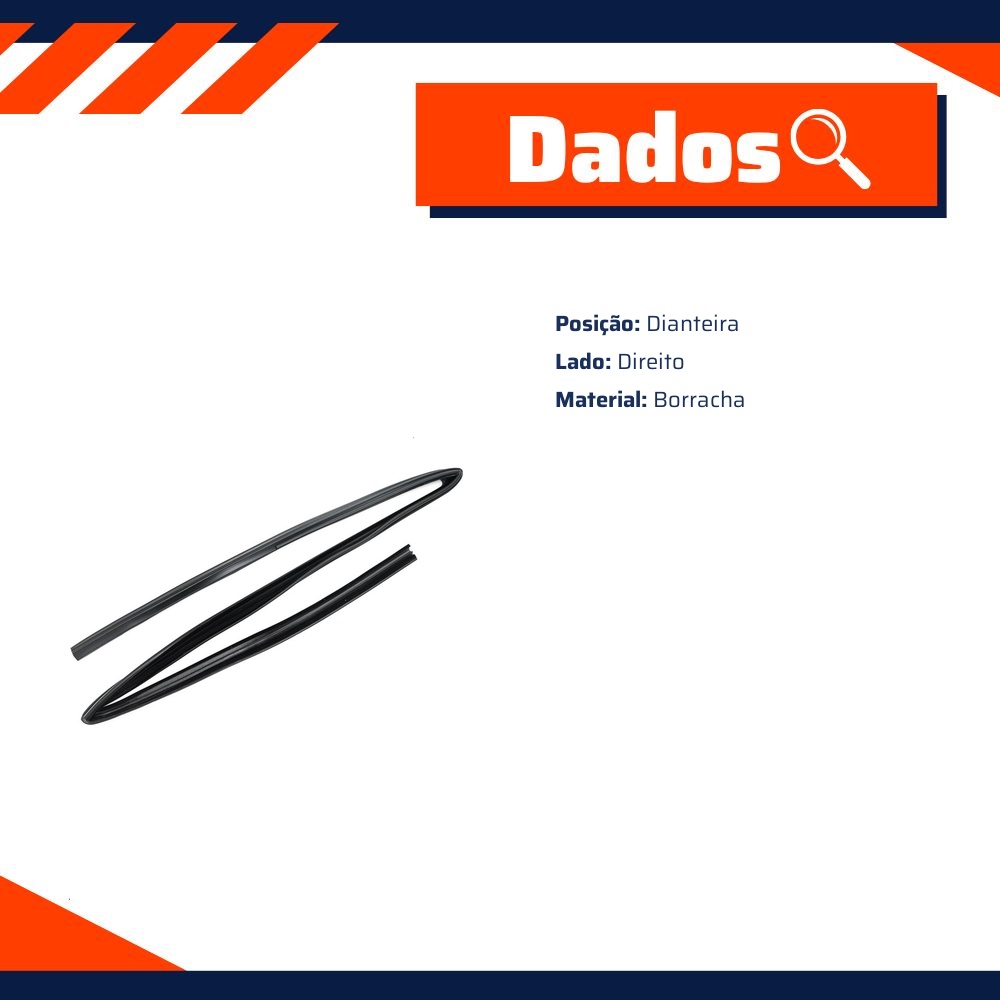 Canaleta da Porta para Volkswagen Crossfox e Spacefox - Uniflex - 37552