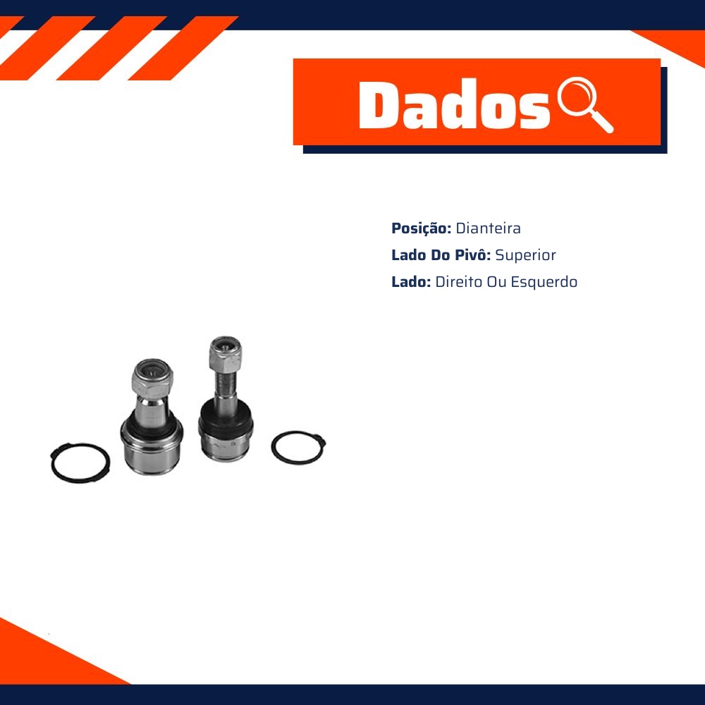 Conjunto de Pivô de Suspensão para Ford F-250 e F-350 - Amortex - 53063