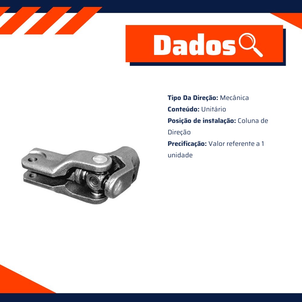Cruzeta da Coluna de Direção para Ford Fiesta e Ka - Amortex - 53027