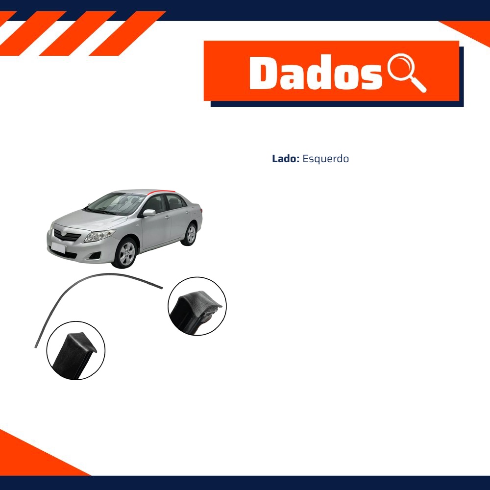 Friso do Teto para Toyota Corolla - Uniflex - 39675