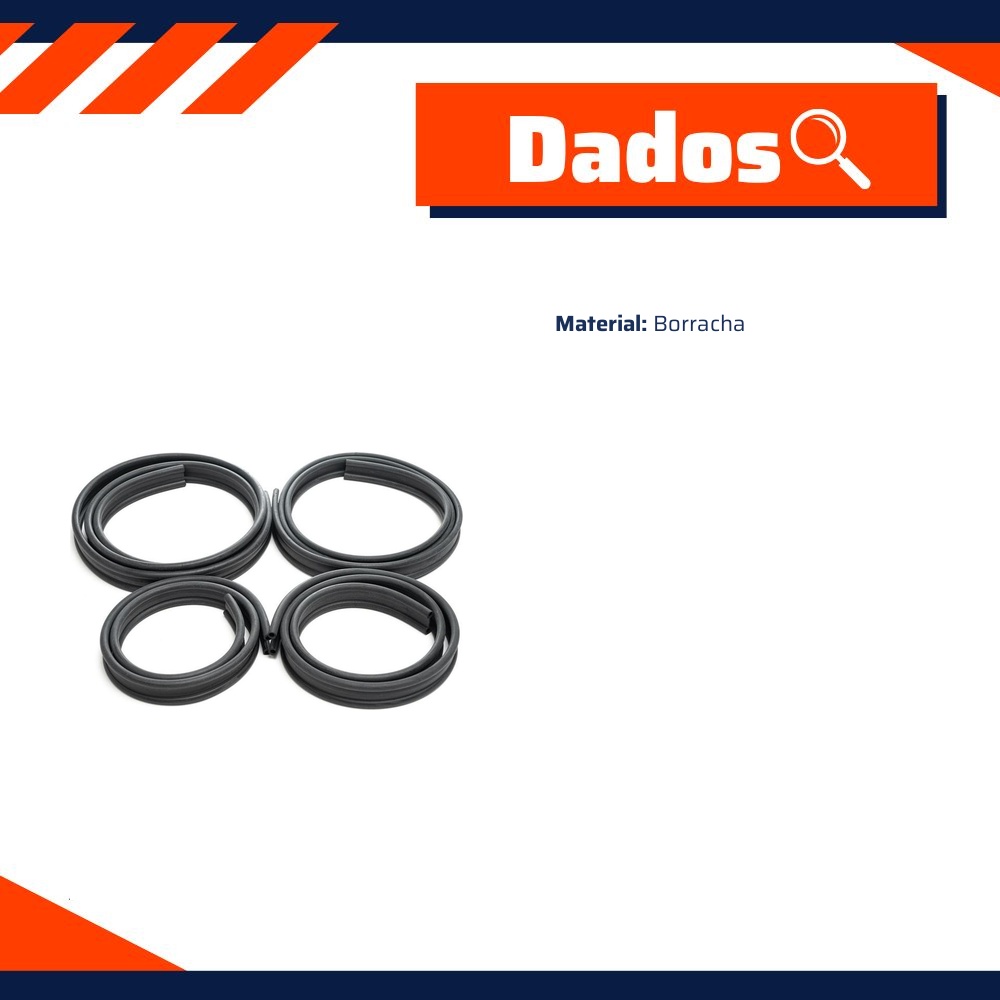 Jogo de Borrachas do Chassis para Volkswagen Fusca - Uniflex - 37719