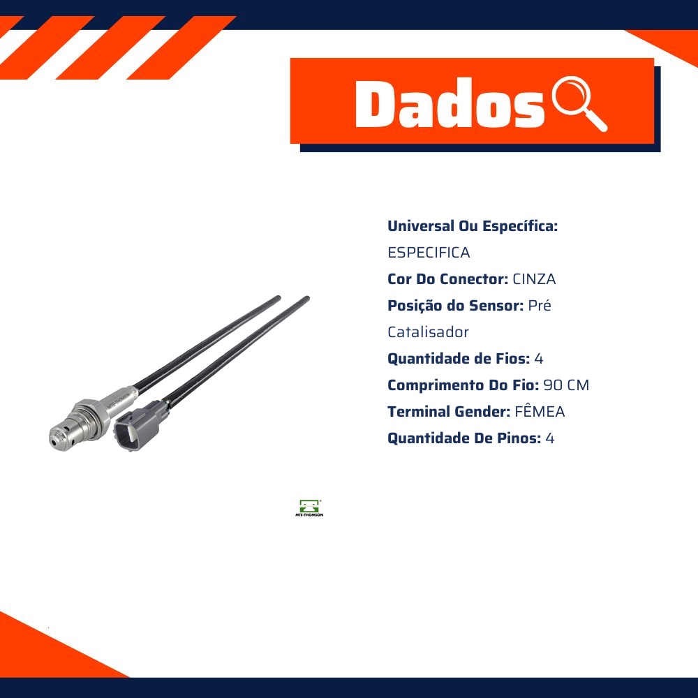 Sonda Lambda A/F para Toyota Hilux - MTE-THOMSON - 9823.40.090