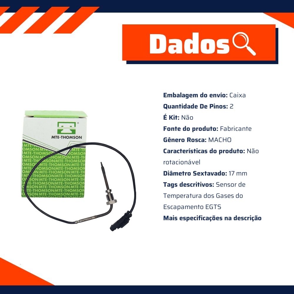 Sensor de Temperatura dos Gases do Escapamento - EGTS - MTE - 96069