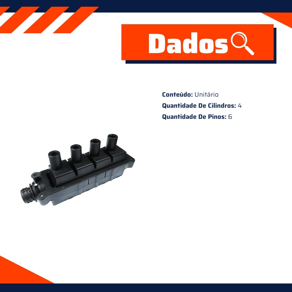Bobina de Ignição - Gauss - GC4318