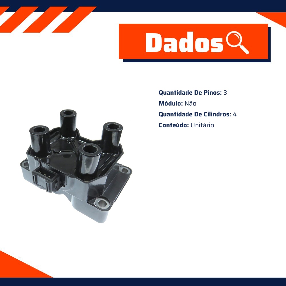 Bobina de Ignição para Chevrolet Calibra e Vectra - Gauss - GC4900