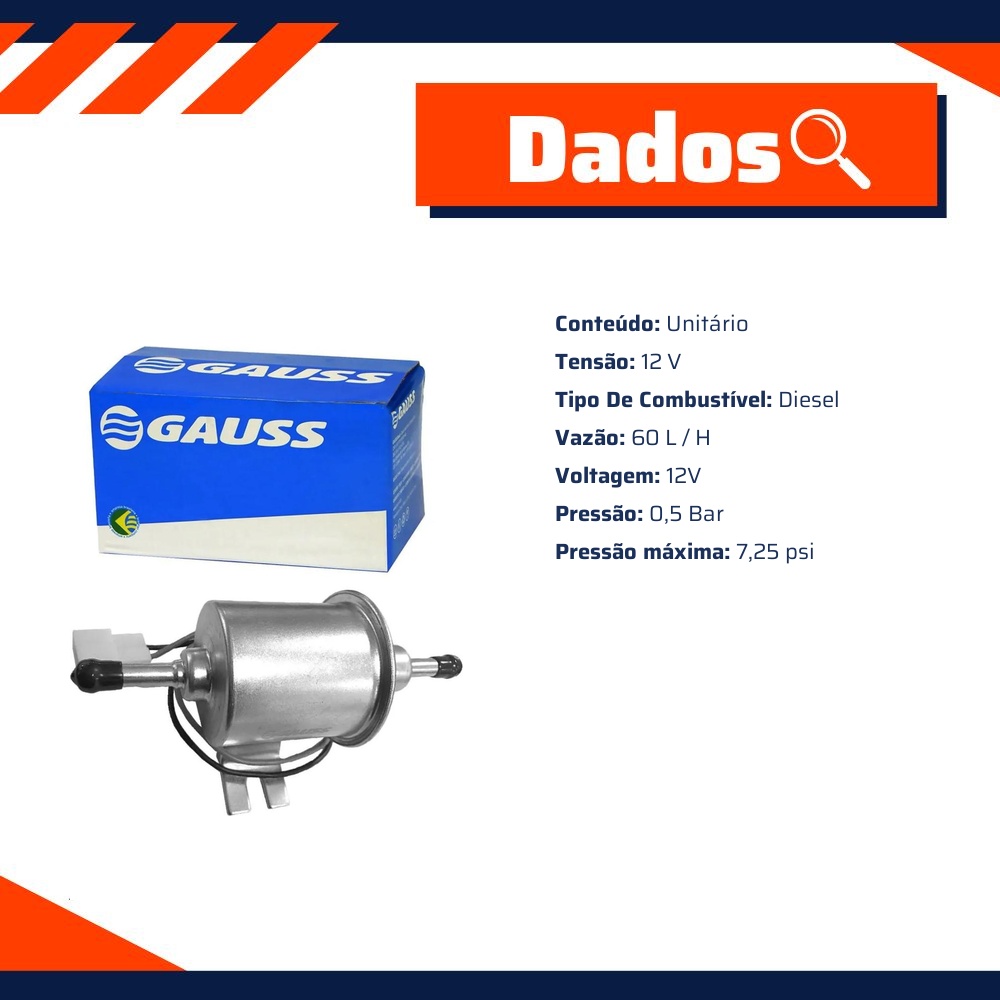 Bomba de Combustível Diesel - Gauss - GI6010