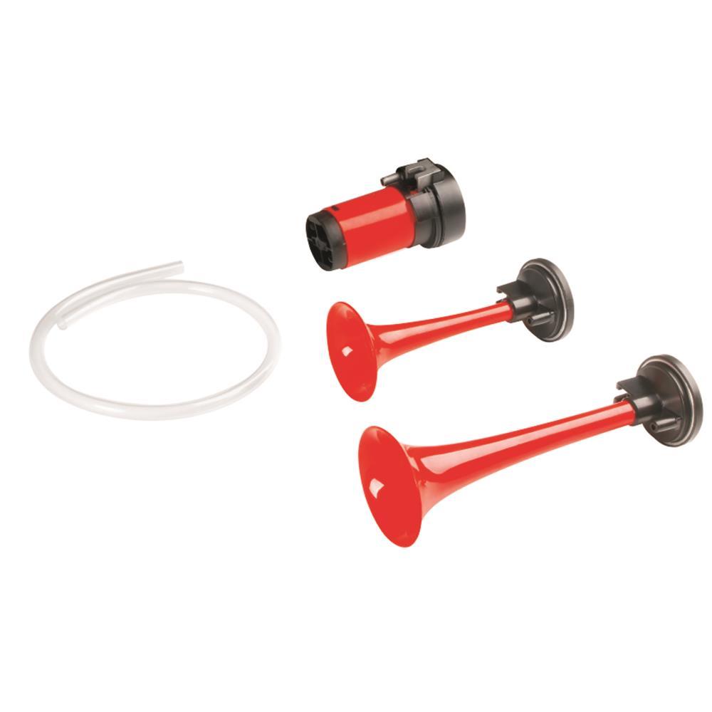 Buzina de 2 Cornetas Vermelha 12V - Gauss - GB1066