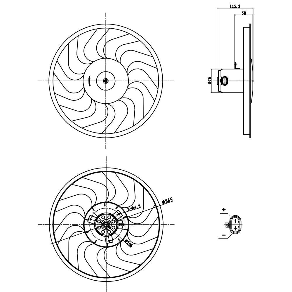 Eletroventilador - Gauss - GE1165