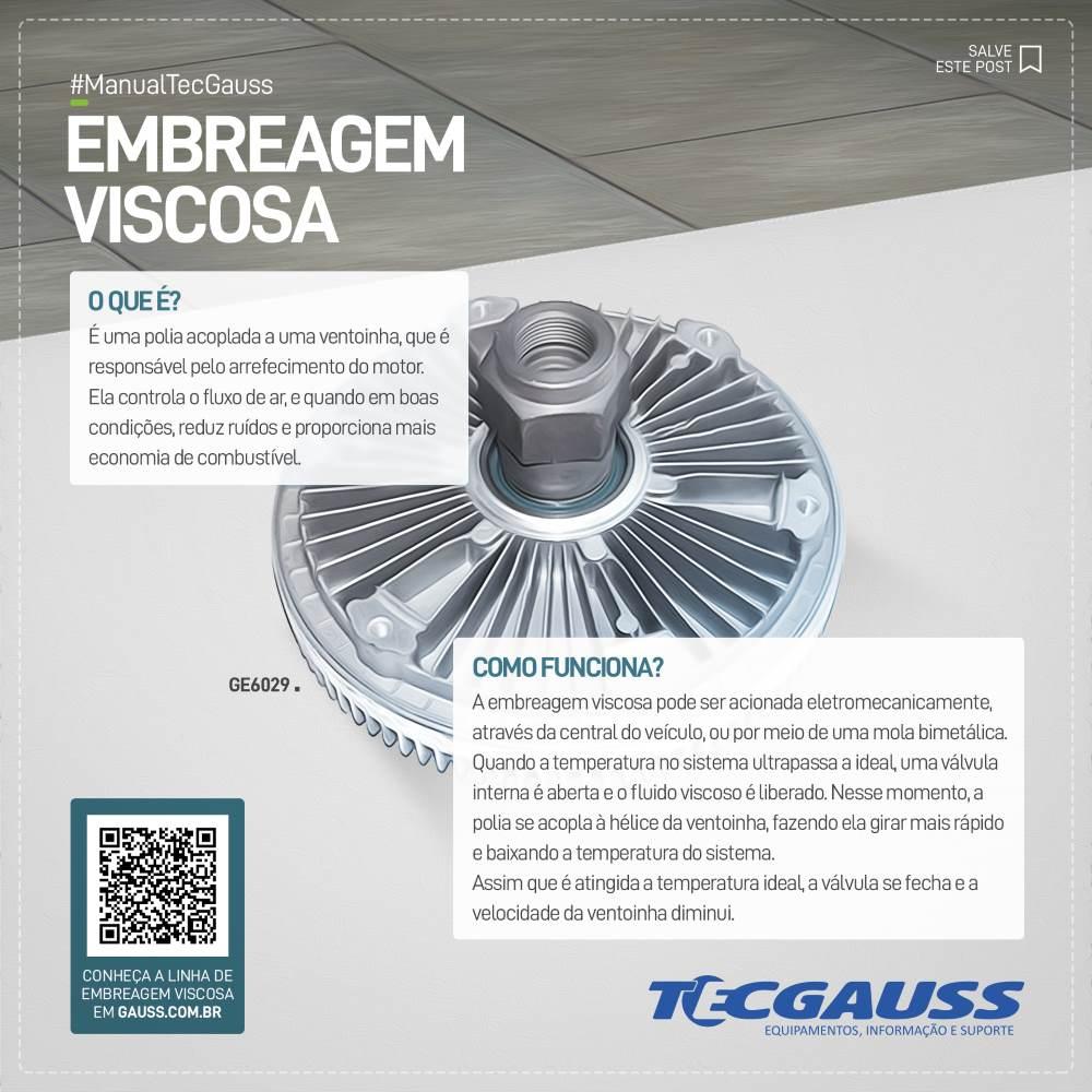 Embreagem Viscosa para Ford F-250 - Gauss - GE6002