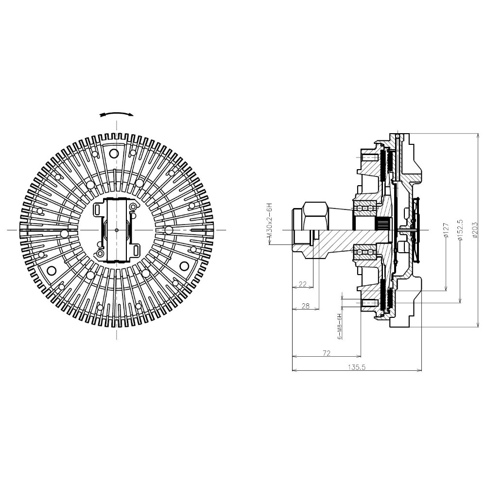 Embreagem Viscosa - Gauss - GE6081