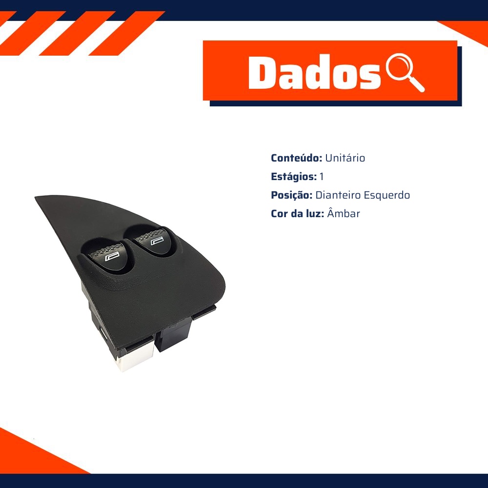 Interruptor para Vidro Elétrico - Gauss - GE2005