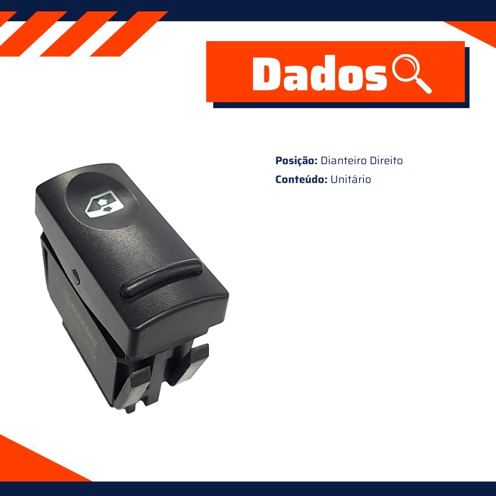Interruptor para Vidro Elétrico - Gauss - GE2251