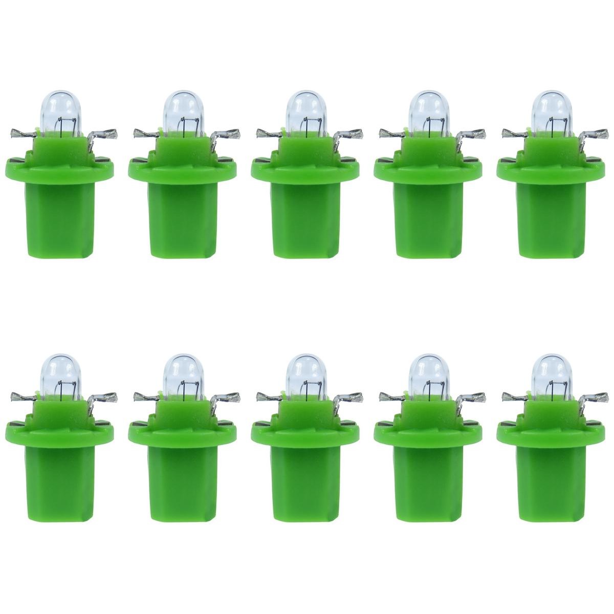10 Lâmpadas Miniatura Painel 12V 2,0W Base Verde - Gauss - GL2722MFX
