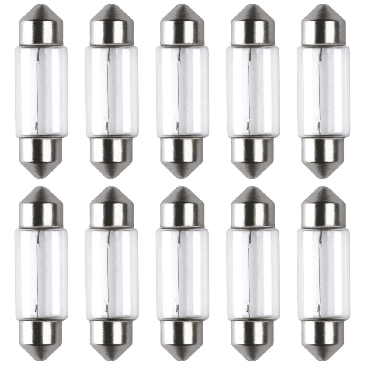 10 Lâmpadas Torpedo C10W 12V 10W Incolor - Gauss - GL6461