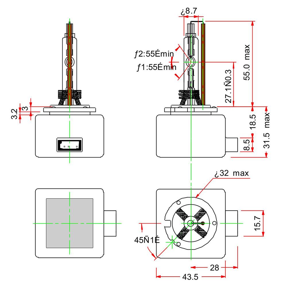 Lâmpada Xenon 85V 35W para Audi A4 Avant - Gauss - GL145D1S