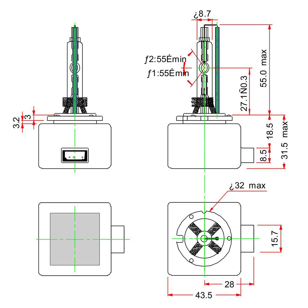 Lâmpada Xenon 42V 35W para Audi A7 e Land Rover Discovery 4 - Gauss - GL147D3S