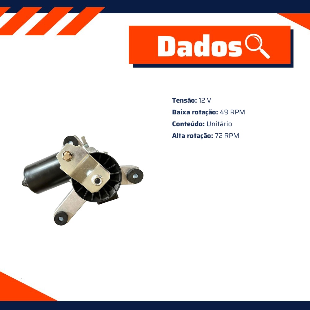 Motor do Limpador de Para-Brisas para Chevrolet S10 - Gauss - GE5994