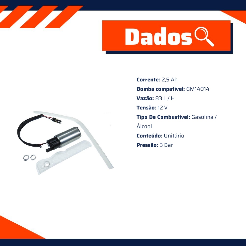 Refil da Bomba de Combustível para Honda XRE 300 - Gauss - GM15009