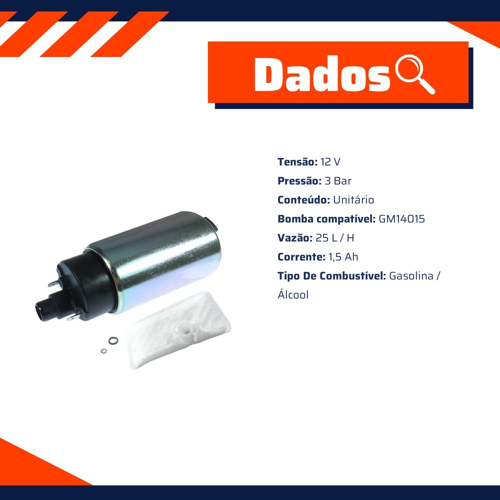 Refil da Bomba de Combustível - Gauss - GM15010