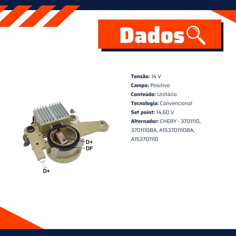 Regulador de Voltagem 14V para Jinbei Topic - Gauss - GA903