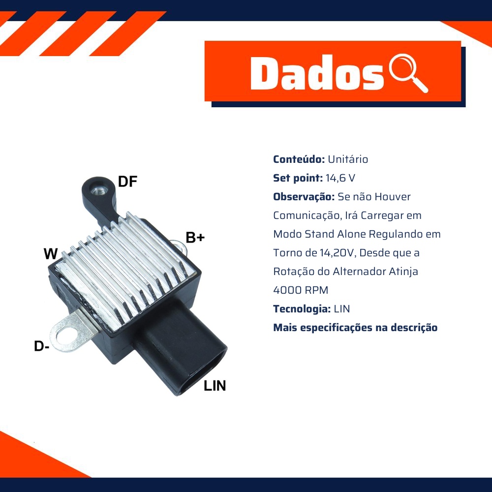 Regulador de Voltagem 14V - Gauss - GA146