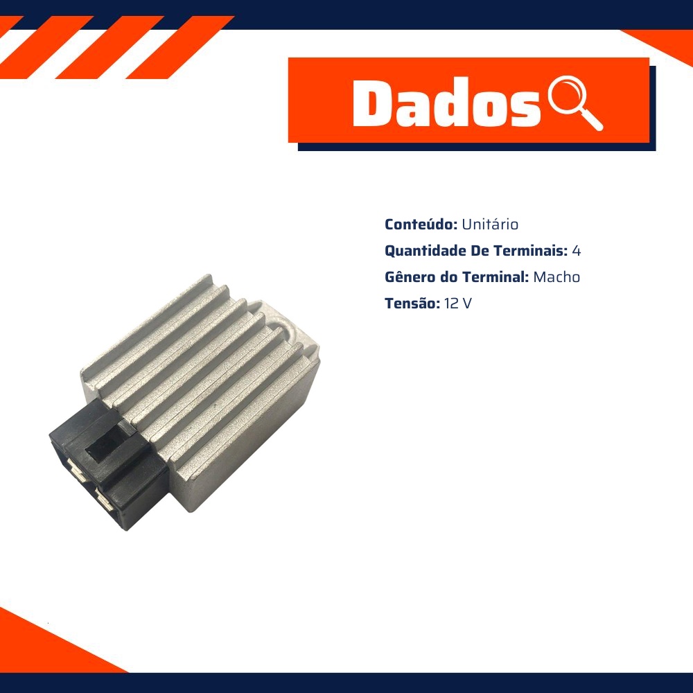 Regulador Retificador 12V para Sundown WEB 100 - Gauss - GM10023