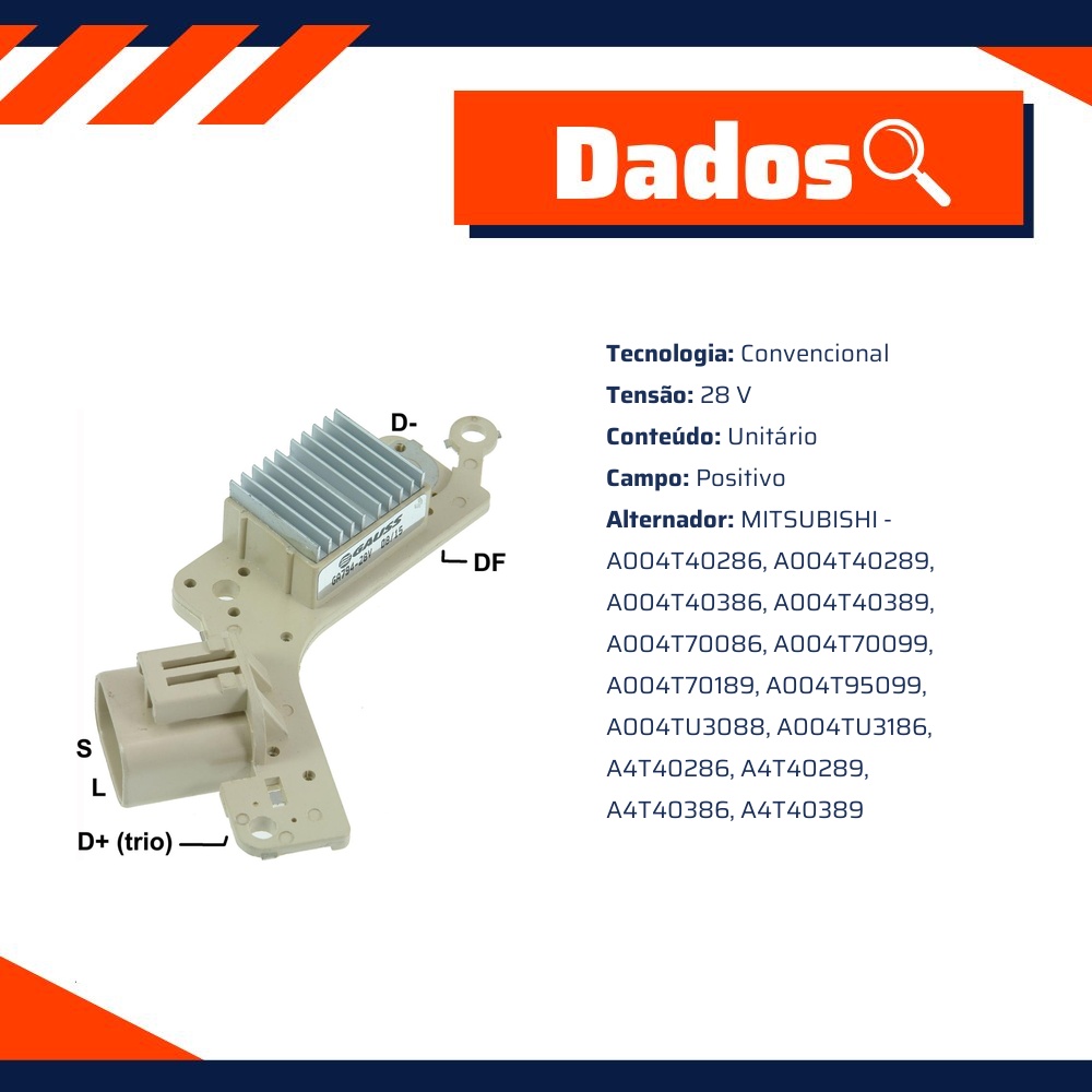 Regulador de Voltagem 28V - Gauss - GA794