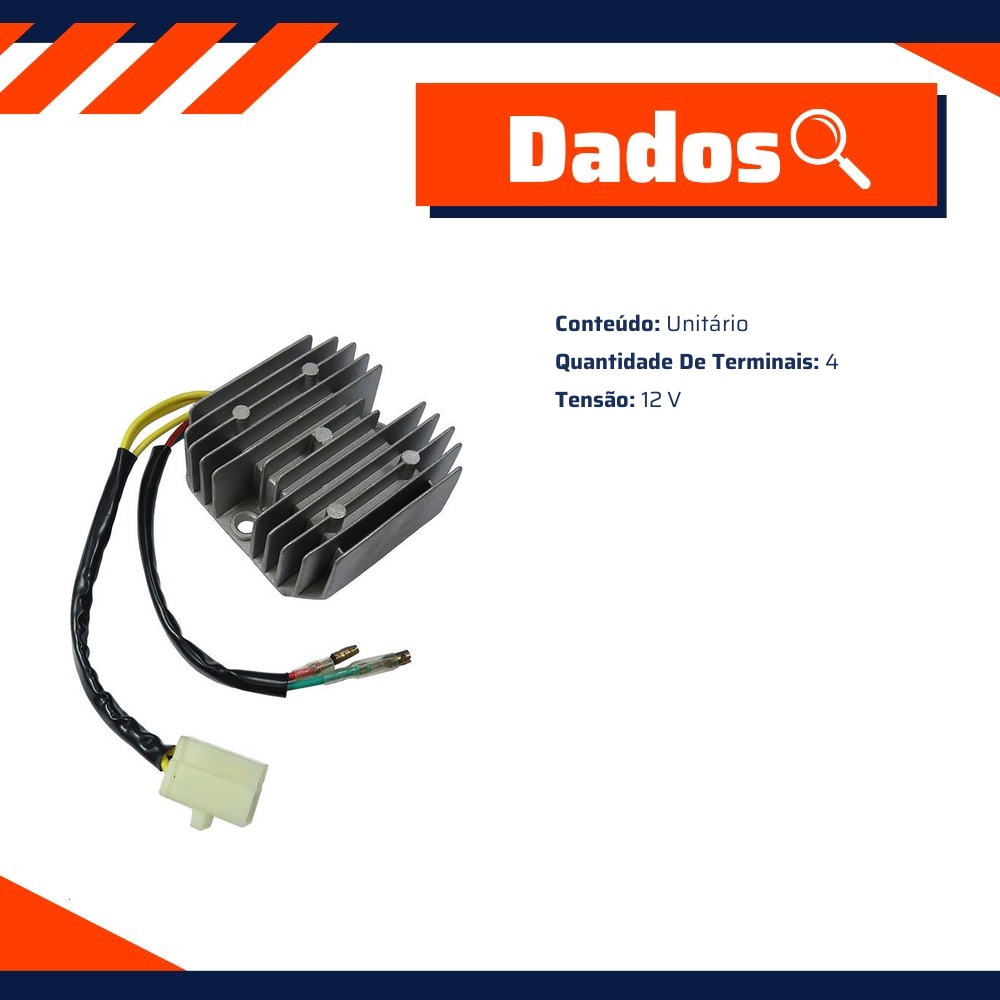 Regulador Retificador 12V para Honda NX4 FALCON 400 - Gauss - GM10004