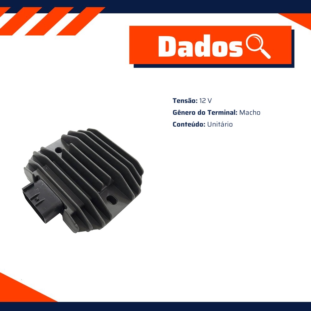 Regulador Retificador 12V para Yamaha XTZ 250 TÉNÉRÉ e YS 250 FAZER - Gauss - GM10035