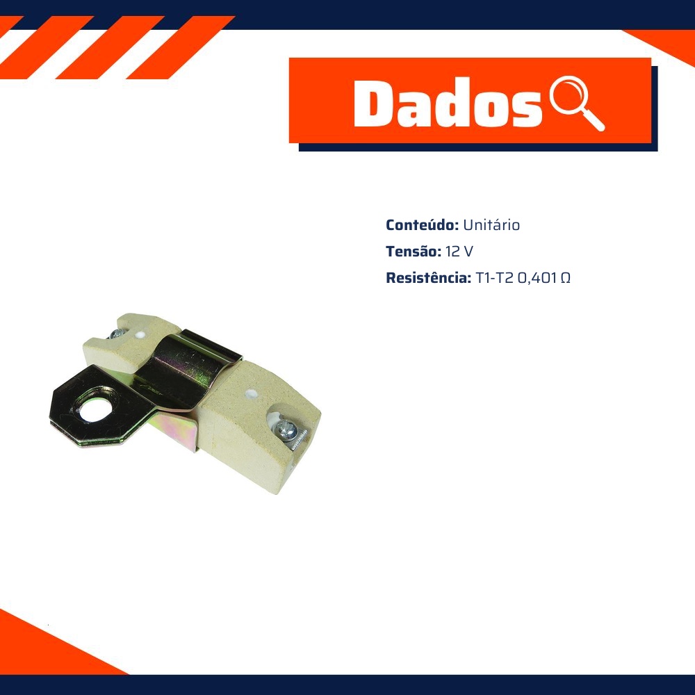 Resistência 12V para Volkswagen Santana - Gauss - GE3012