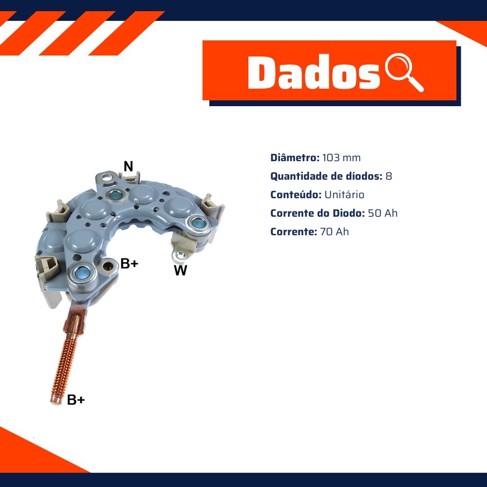 Ponte Retificadora para Toyota Corolla - Gauss - GA1257