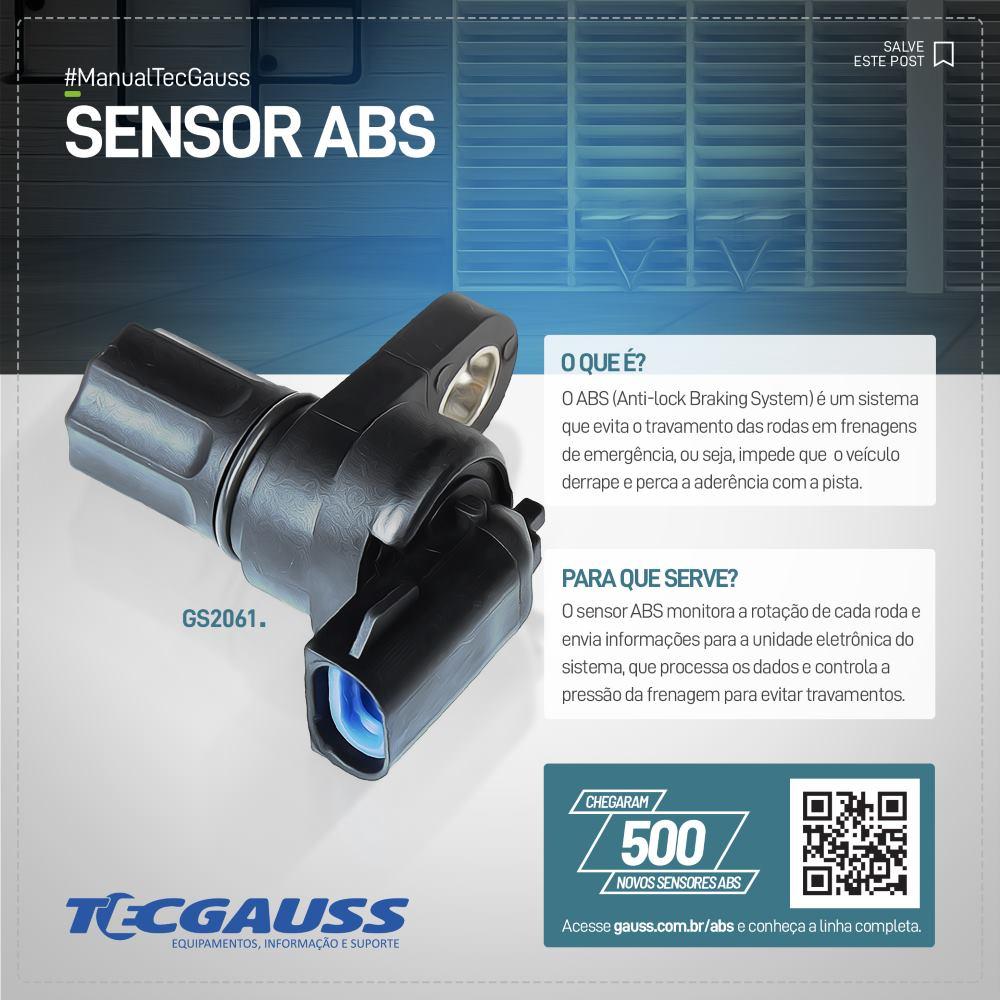 Sensor ABS Dianteiro Direito para Ford Ranger - Gauss - GS2193
