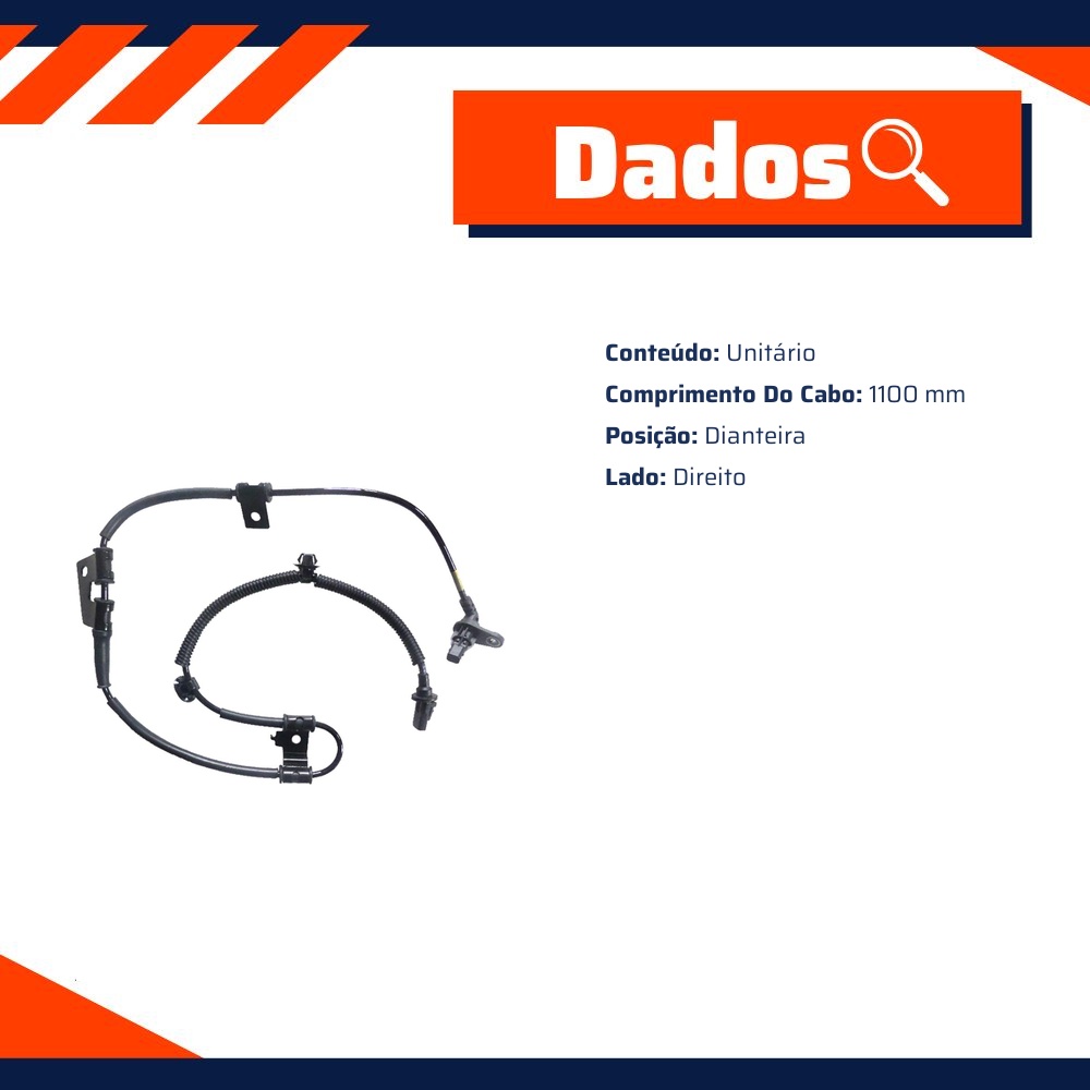Sensor ABS Dianteiro Direito para Hyundai Tucson - Gauss - GS2297