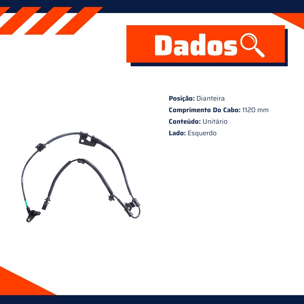 Sensor ABS Dianteiro Esquerdo para Hyundai Tucson - Gauss - GS2298