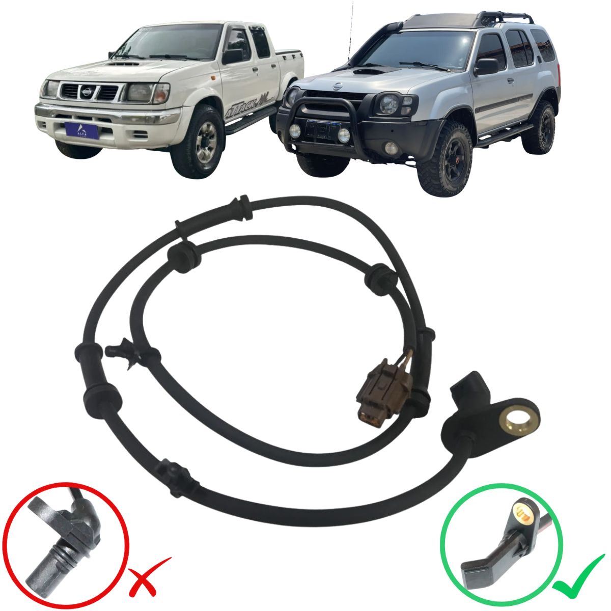 Sensor ABS Dianteiro Esquerdo para Nissan Frontier e X-TERRA - Gauss - GS2423