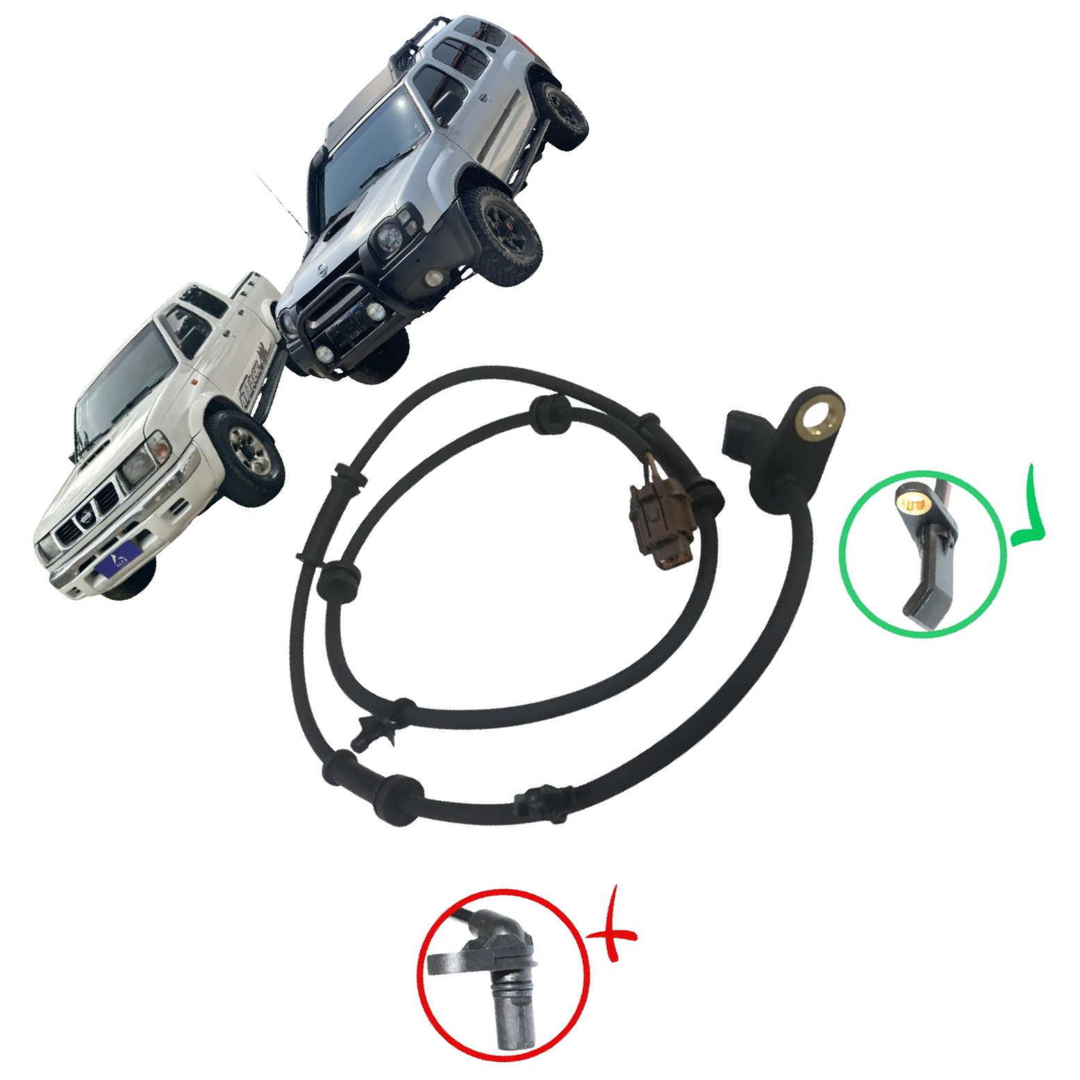 Sensor ABS Dianteiro Esquerdo para Nissan Frontier e X-TERRA - Gauss - GS2423