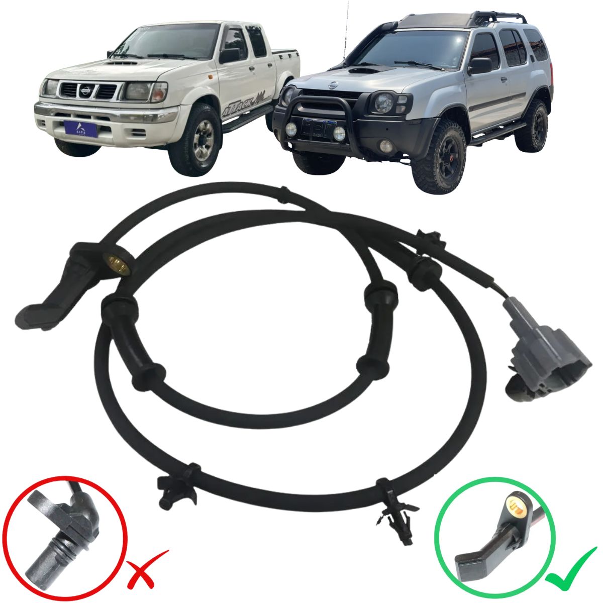 Sensor ABS Dianteiro Direito para Nissan Frontier e X-TERRA - Gauss - GS2424