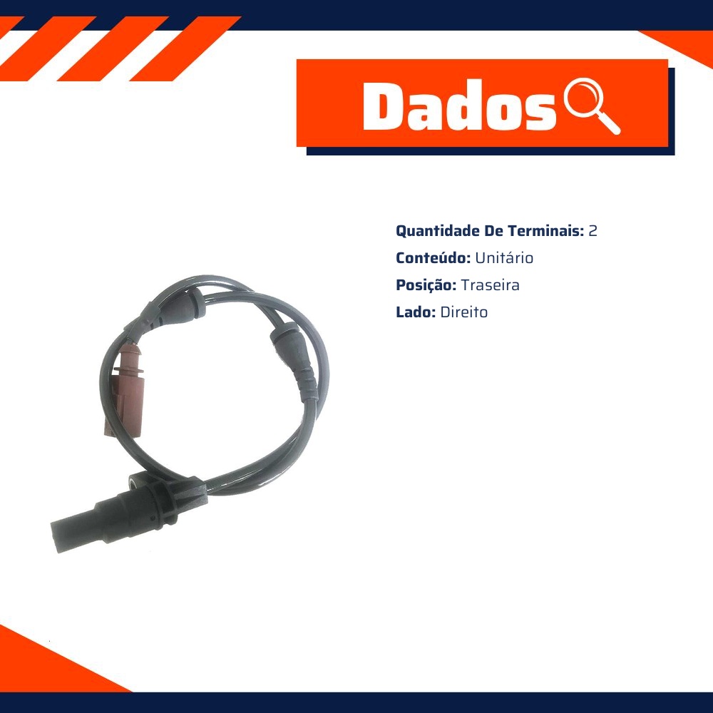 Sensor ABS Traseiro Direito para Volkswagen Saveiro - Gauss - GS2679
