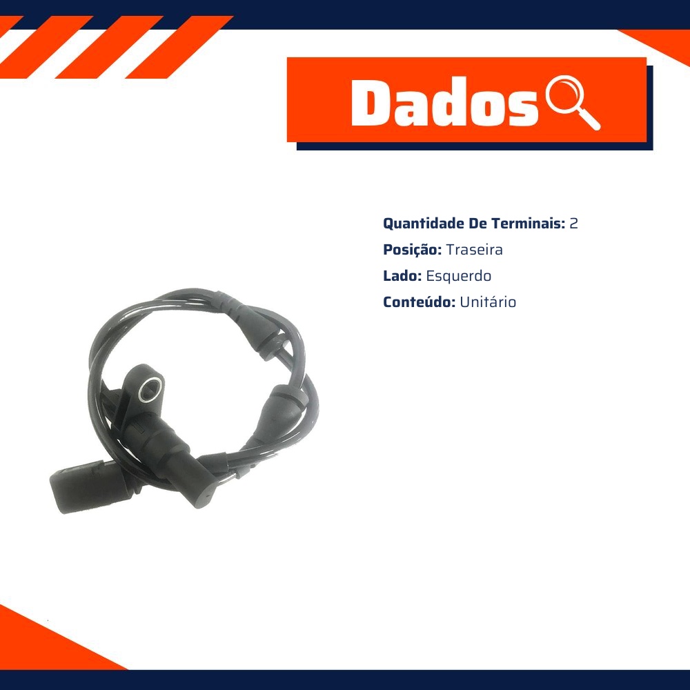 Sensor ABS Traseiro Esquerdo para Volkswagen Saveiro - Gauss - GS2678