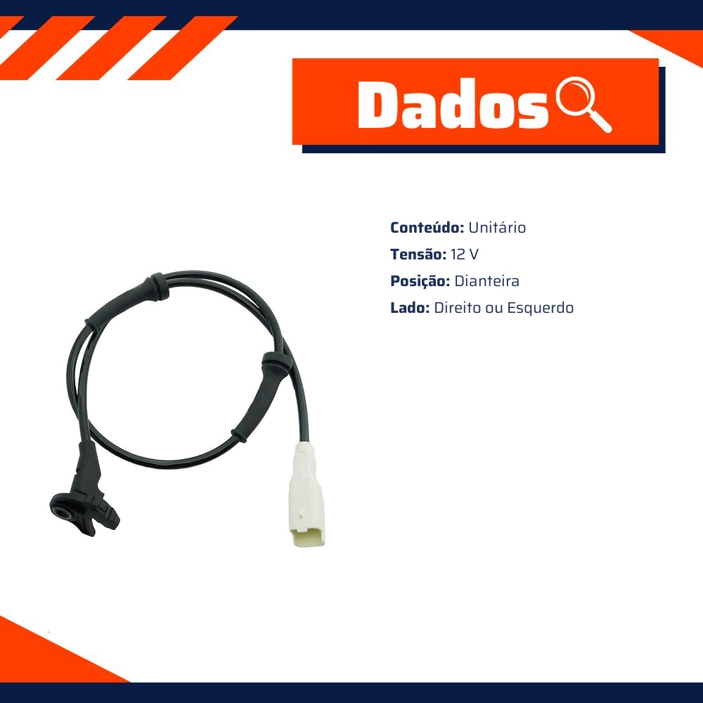 Sensor ABS Dianteiro - Gauss - GS2063