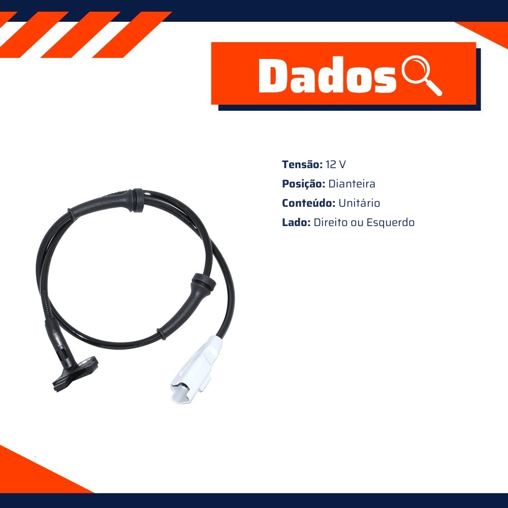 Sensor ABS Dianteiro - Gauss - GS2065